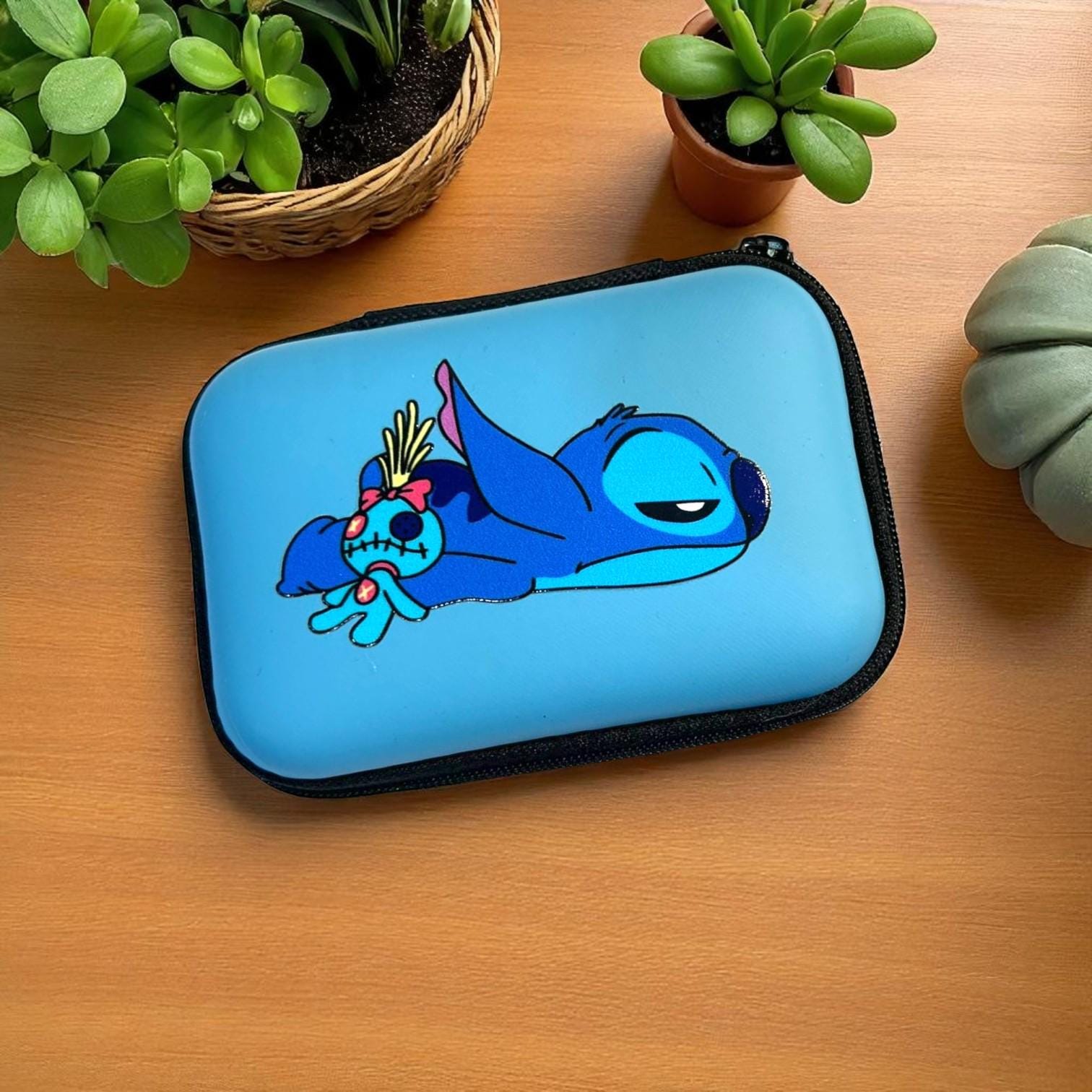 Stitch Cord Organizer Case | Cute Disney-Inspired Tech Pouch with Zipper | Travel Cable Storage Box | Gift for Stitch Fans
