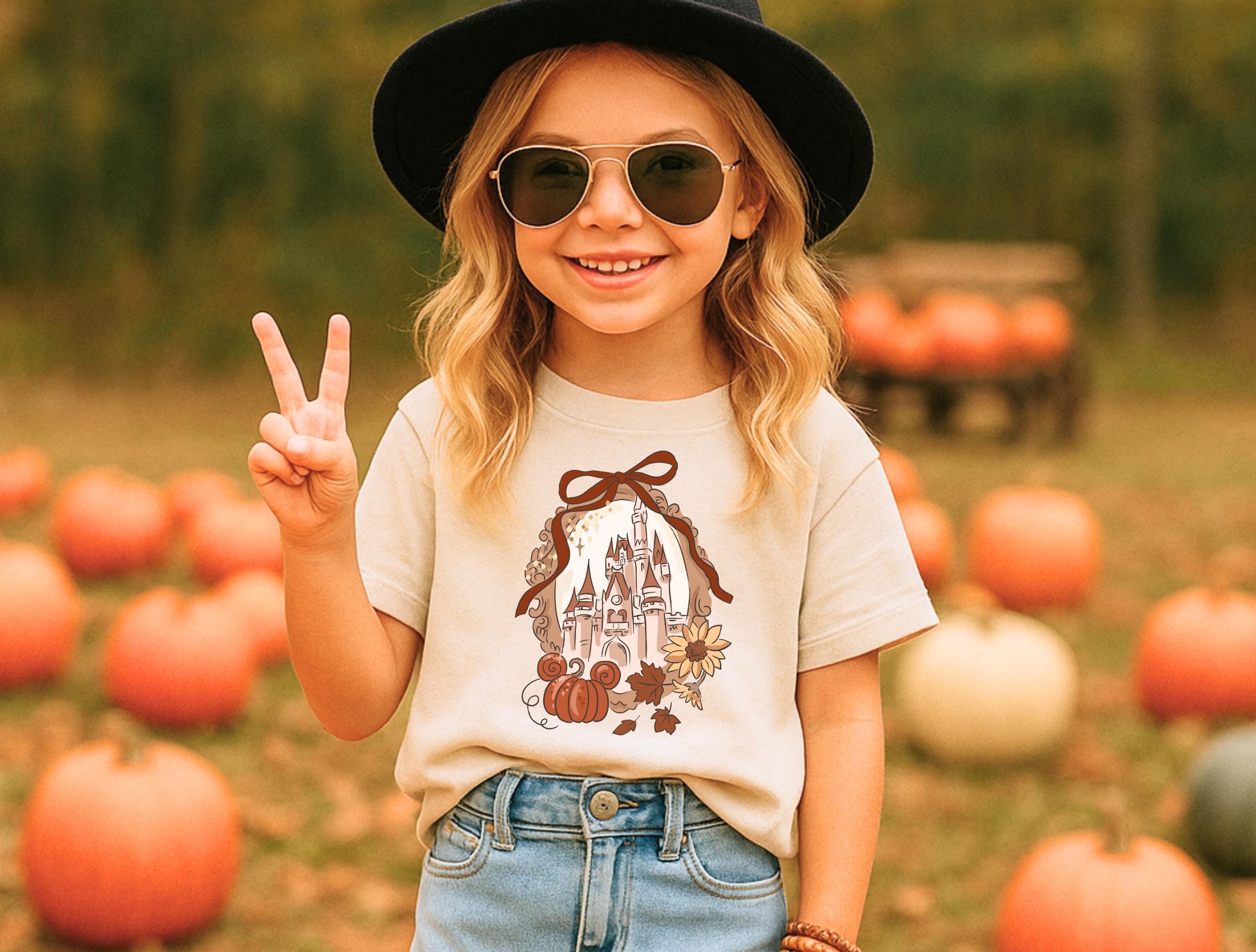 Disney Fall Castle Youth T-Shirt Mickey Pumpkin Shirt