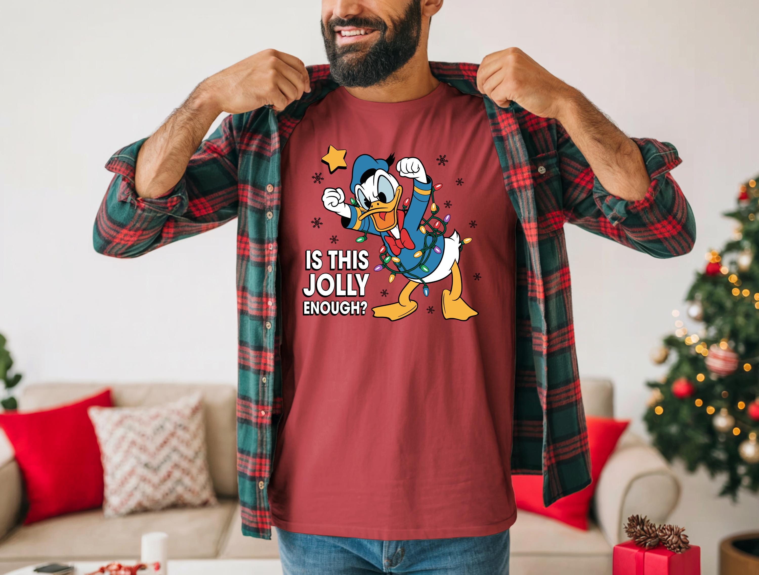 Donald Duck Christmas Comfort Color T-Shirt Men's Holiday Shirt