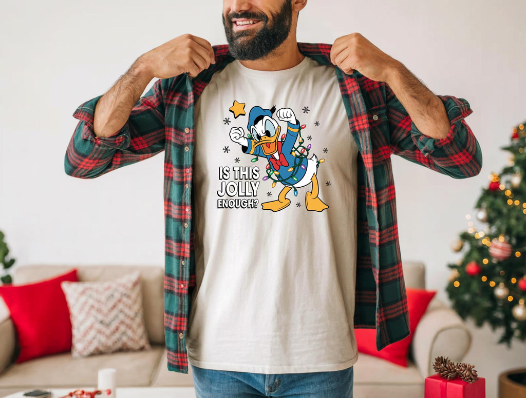 Donald Duck Christmas Comfort Color T-Shirt Men's Holiday Shirt