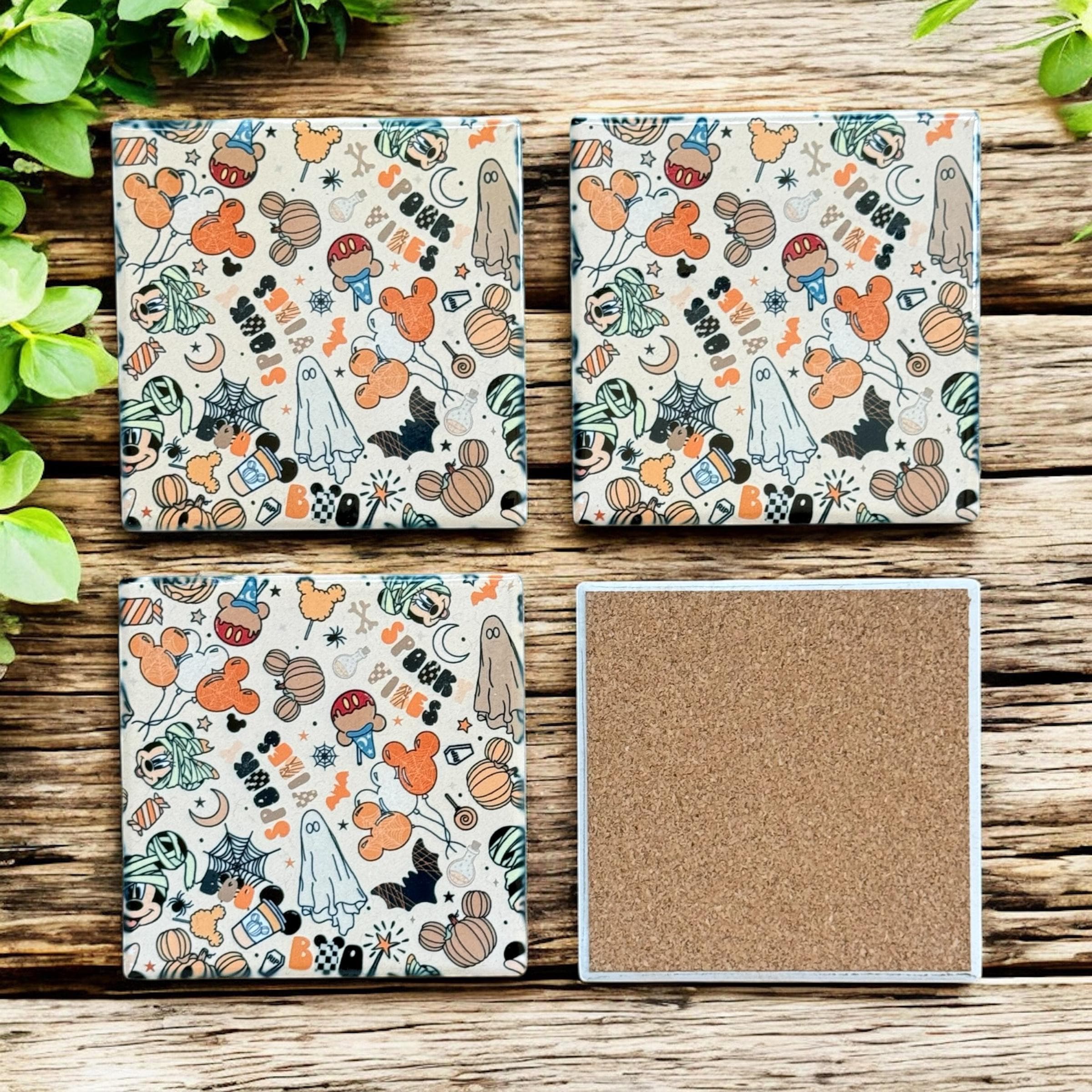 Disney Mickey Halloween Coasters Spooky Home Decor