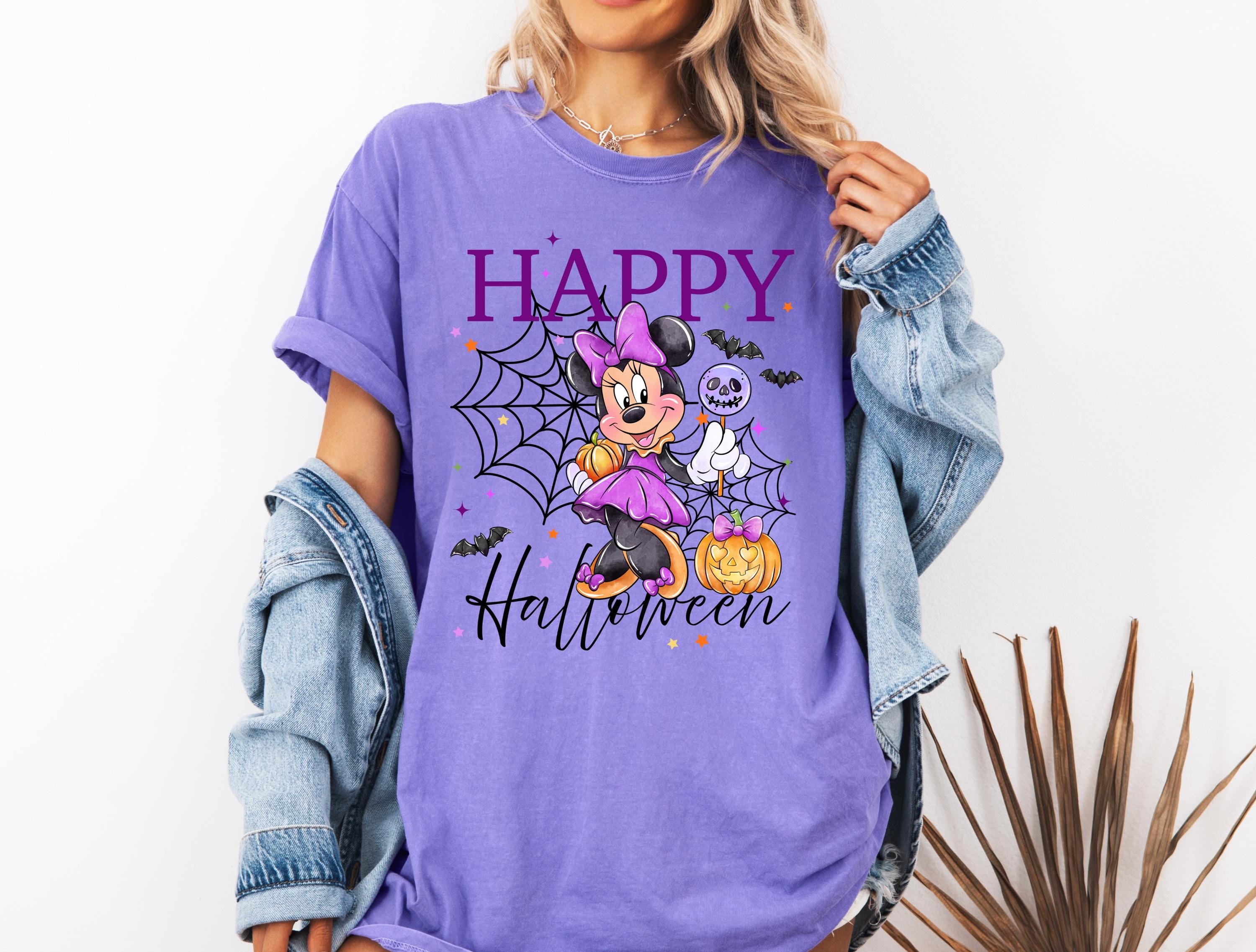Disney Minnie Halloween T-Shirt Comfort Color Spooky Shirt