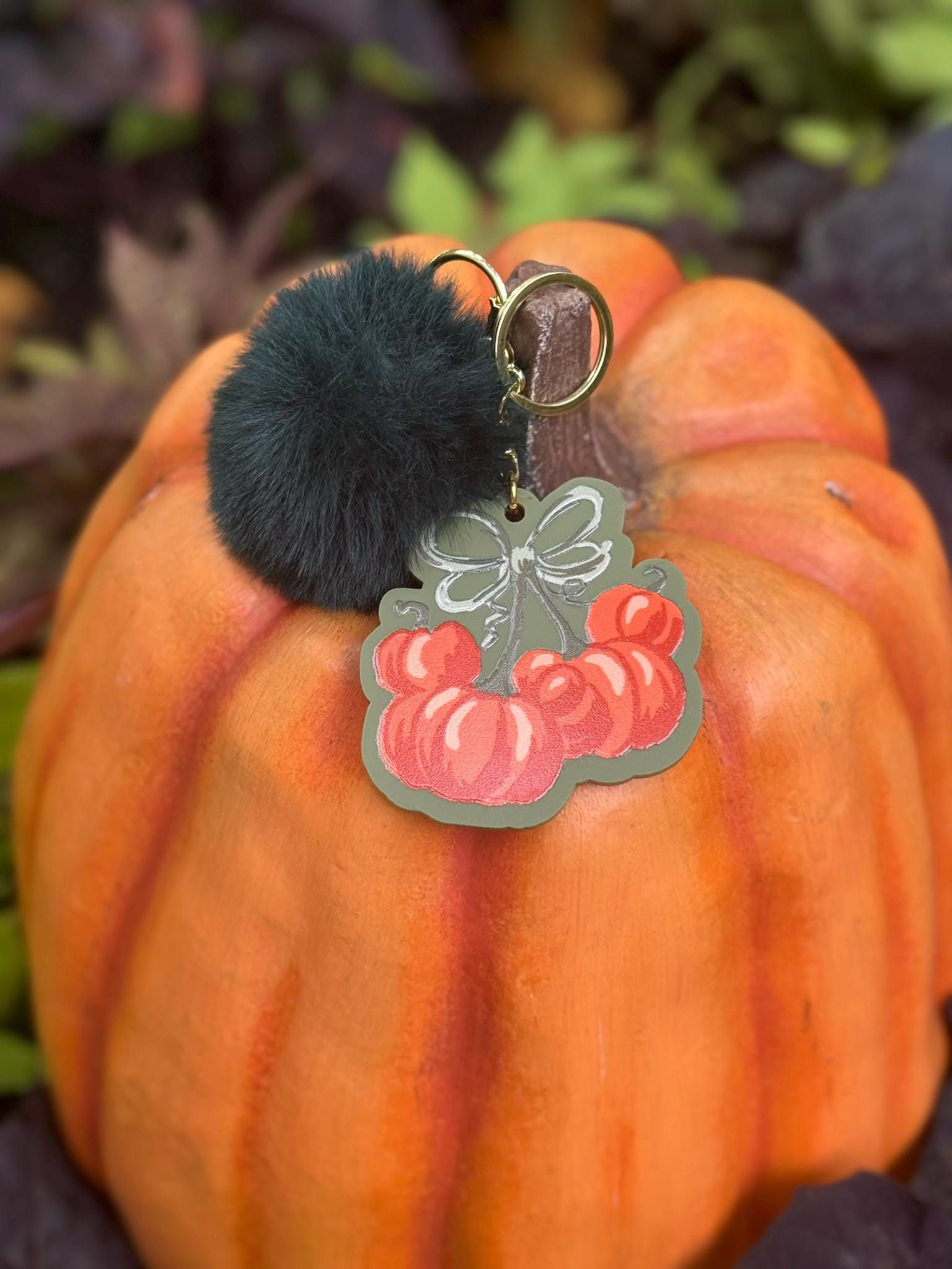Disney Mickey Pumpkin Bag Tag Keychain Fall Bag Charm