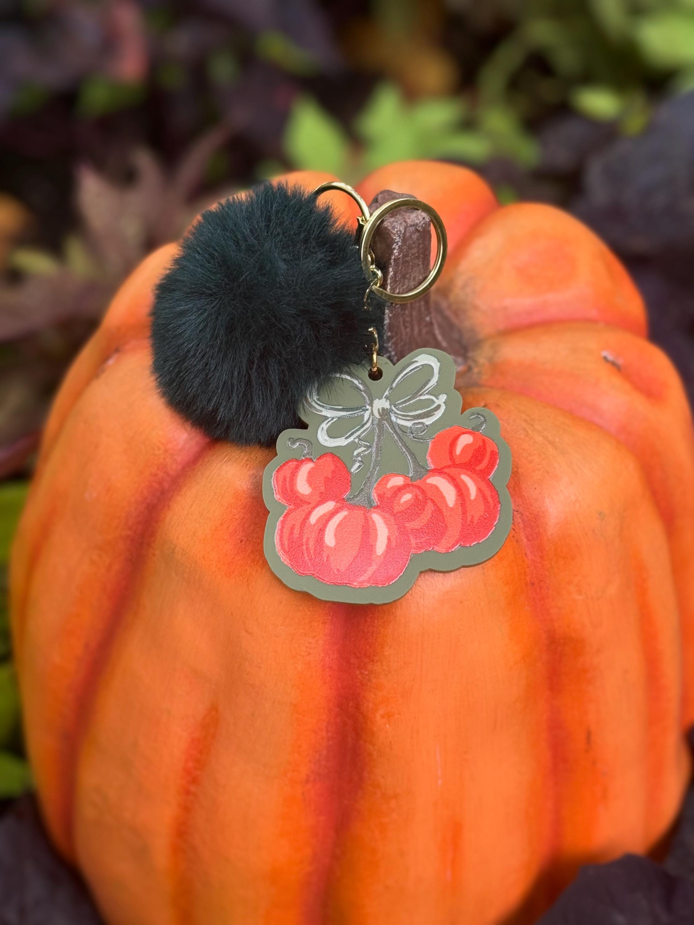 Disney Mickey Pumpkin Bag Tag Keychain Fall Bag Charm