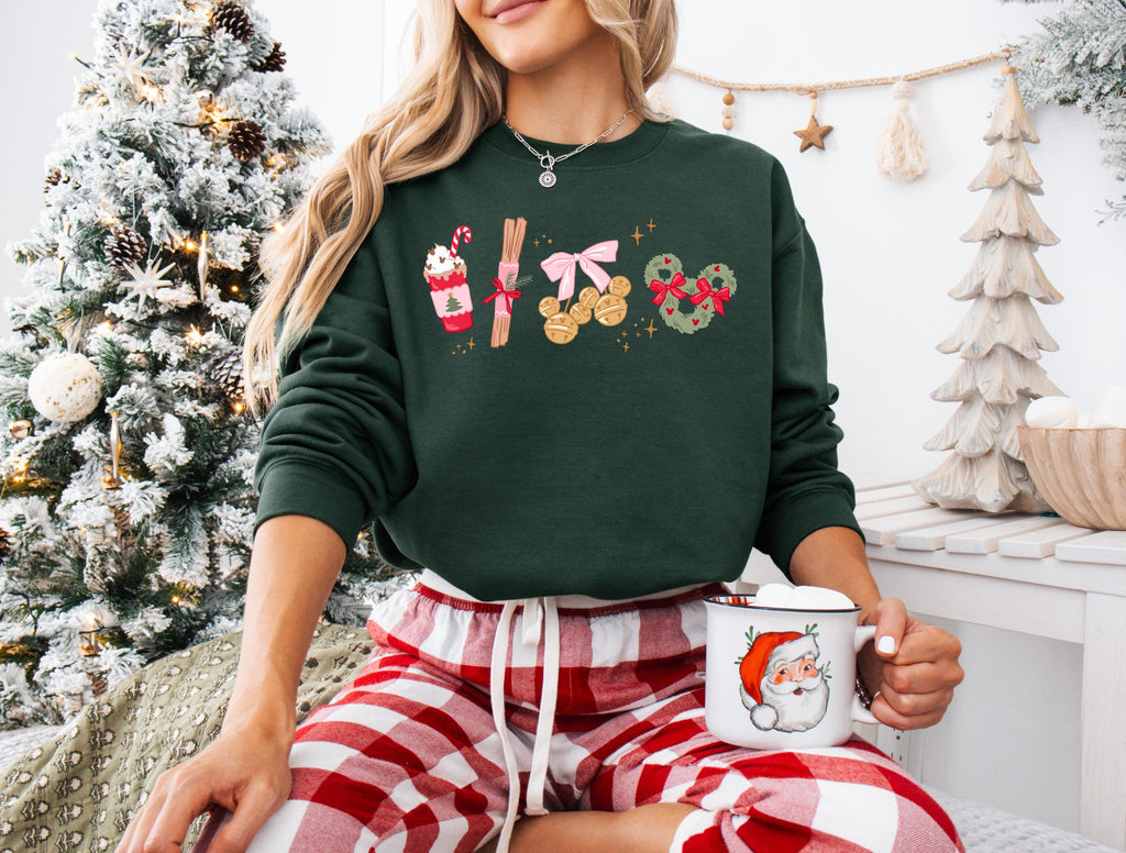 Disney Christmas Coquette Sweatshirt Mickey Park Shirt
