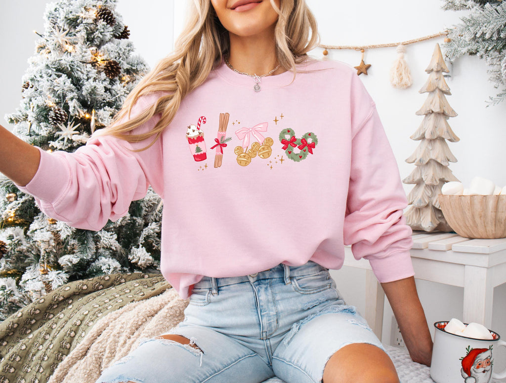 Disney Christmas Coquette Sweatshirt Mickey Park Shirt