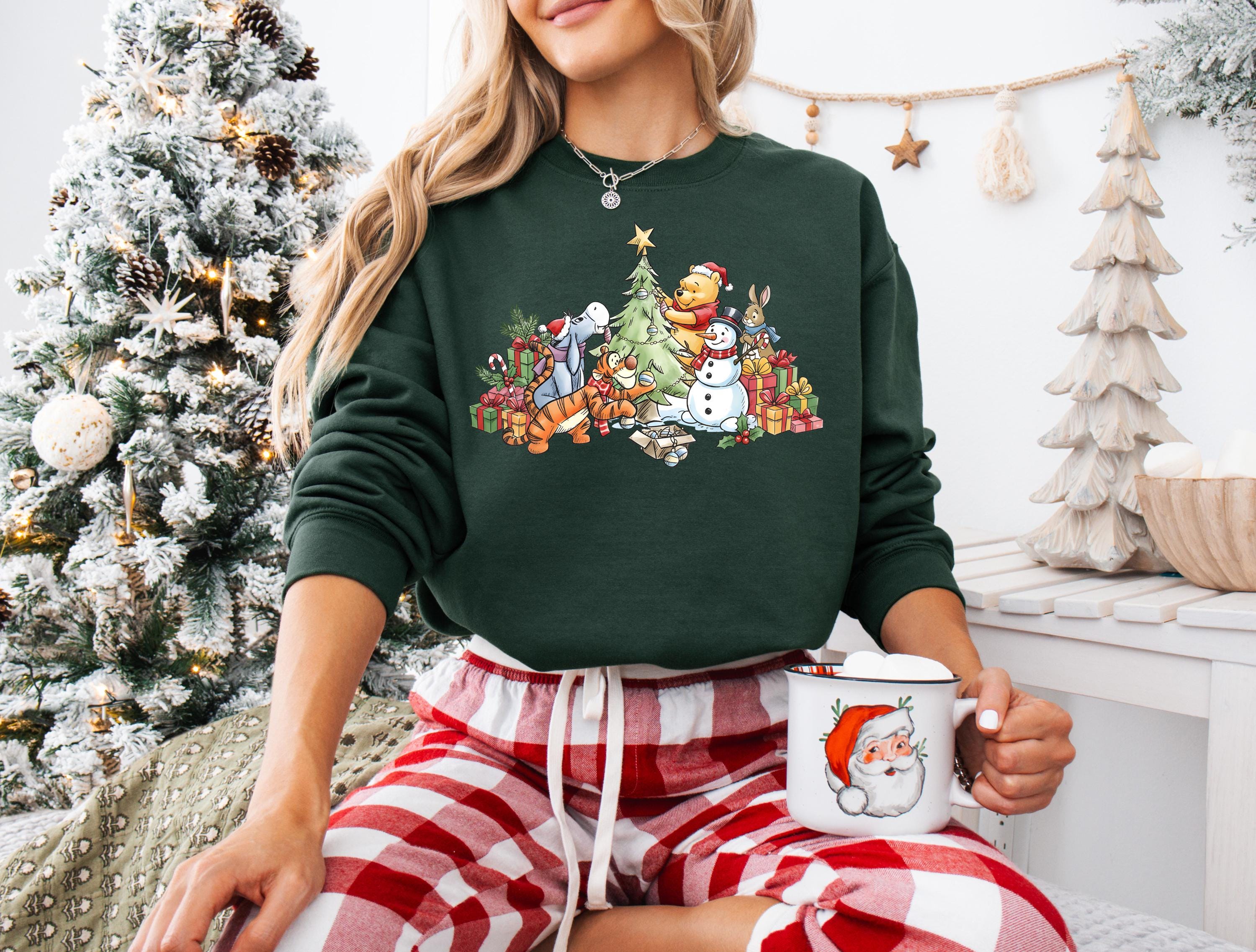 Pooh Friends Christmas Sweatshirt Comfort Colors Shirt