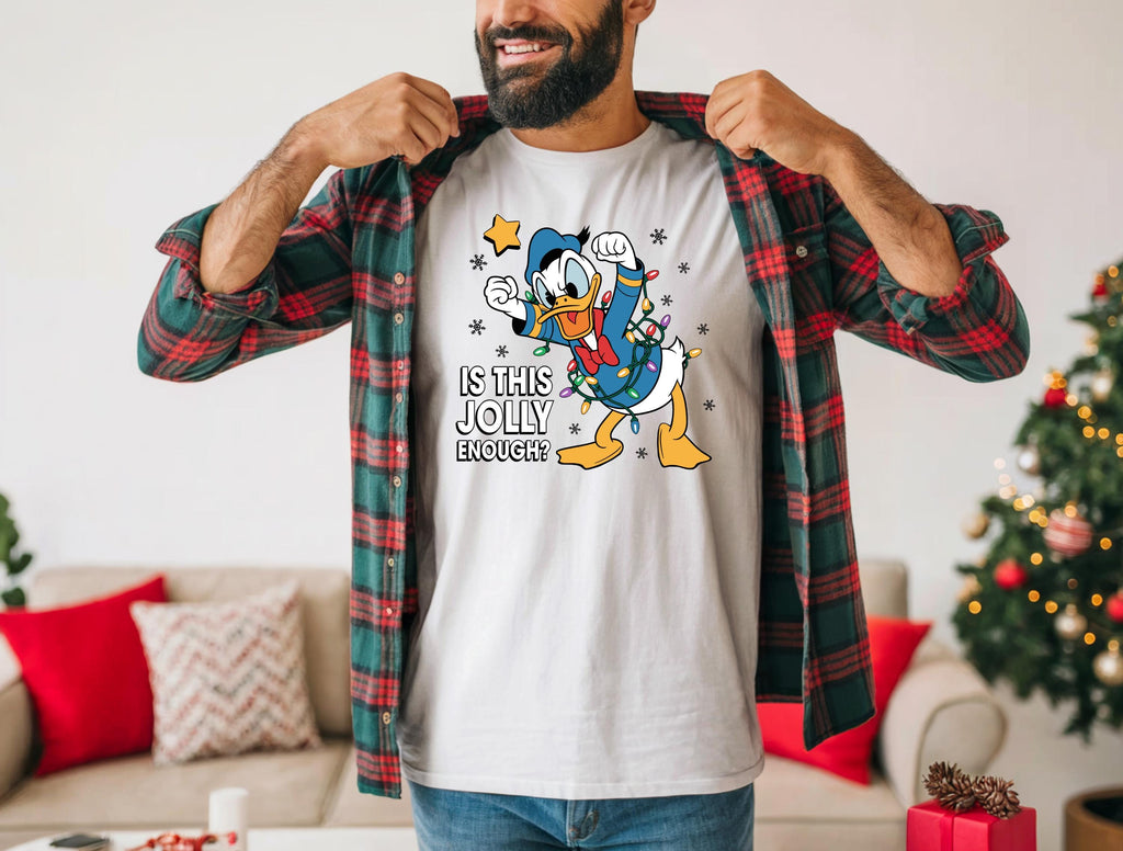 Donald Duck Christmas Comfort Color T-Shirt Men's Holiday Shirt