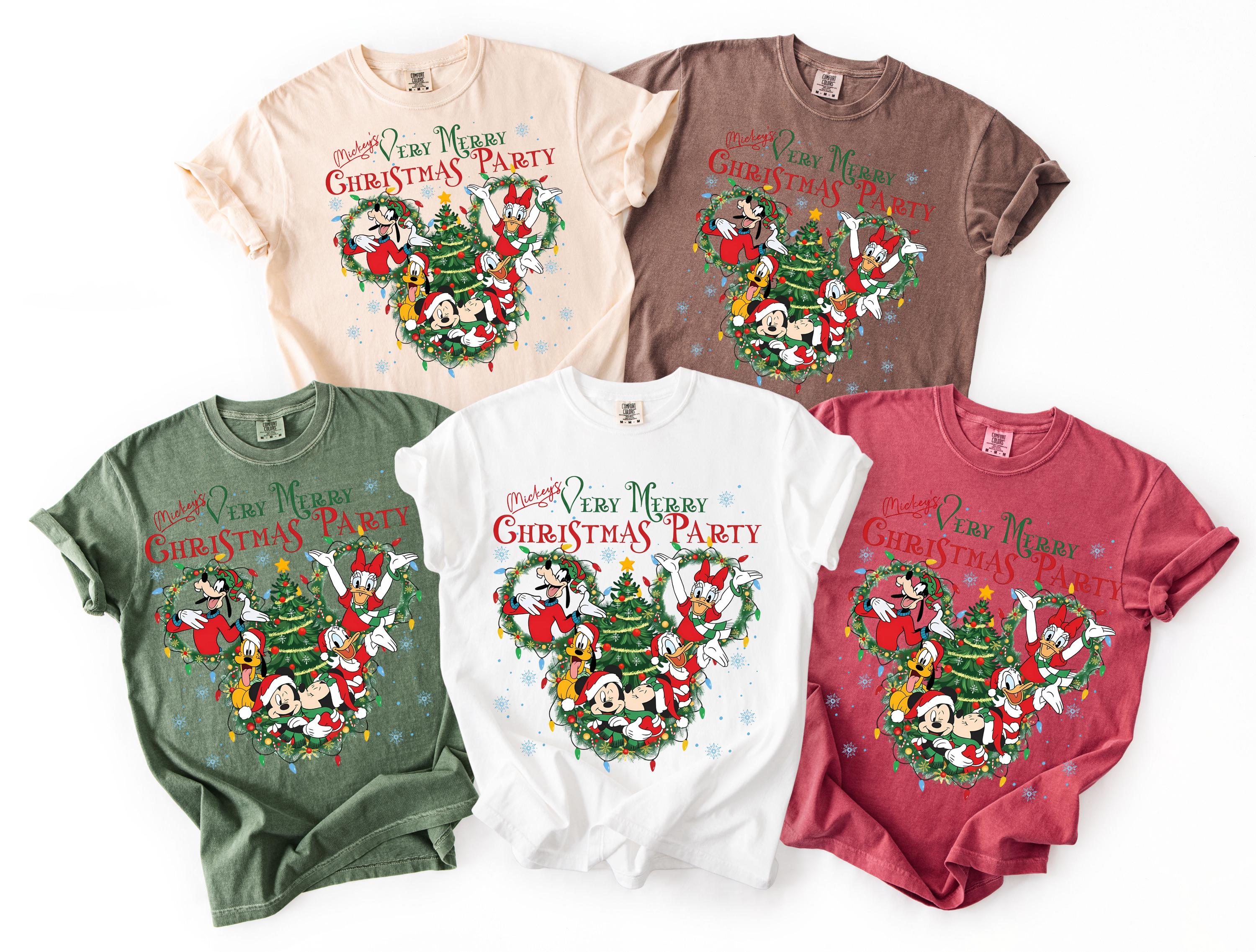 Disney Mickey's Very Merry Comfort Color T-Shirt Disney World Shirt