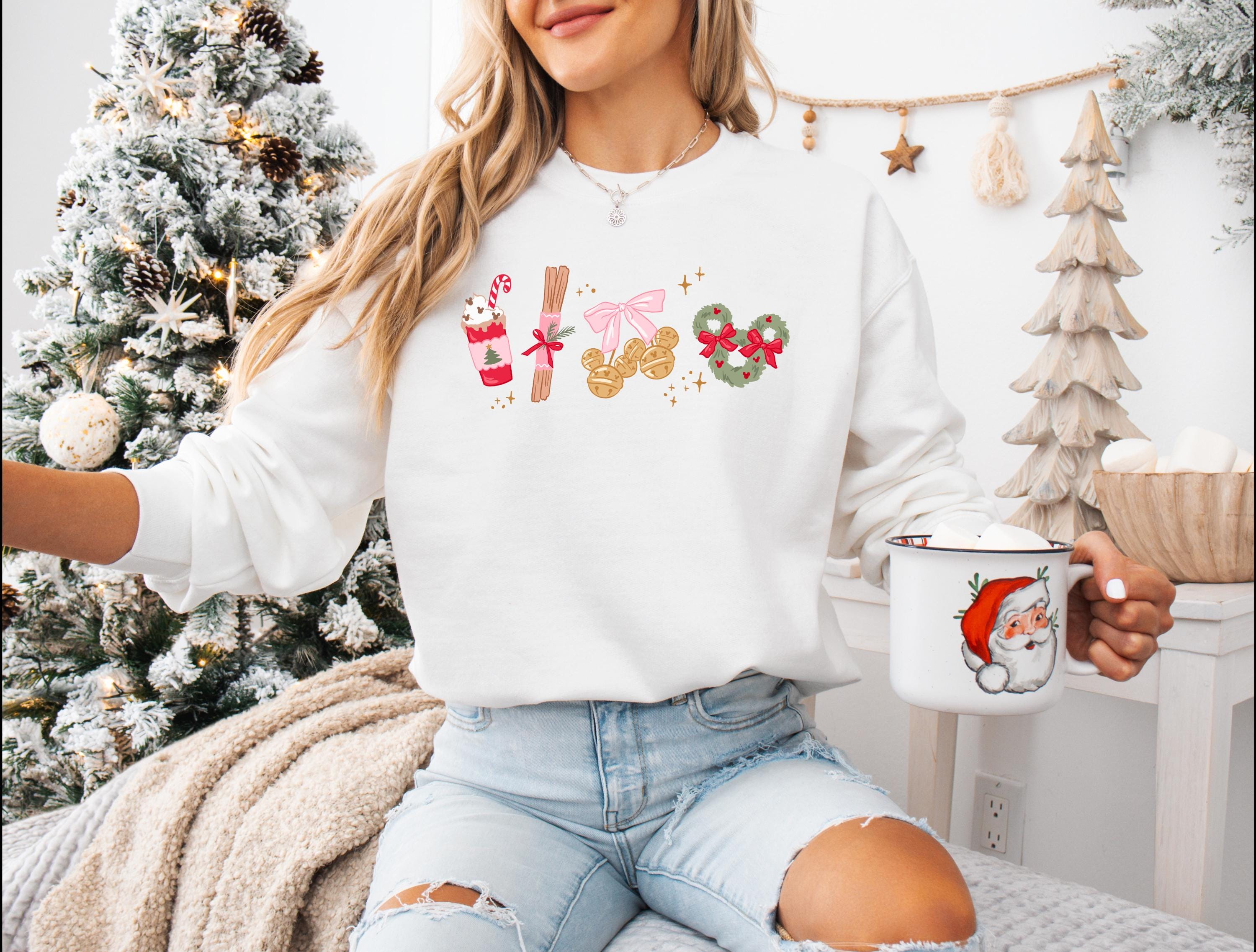 Disney Christmas Coquette Sweatshirt Mickey Park Shirt