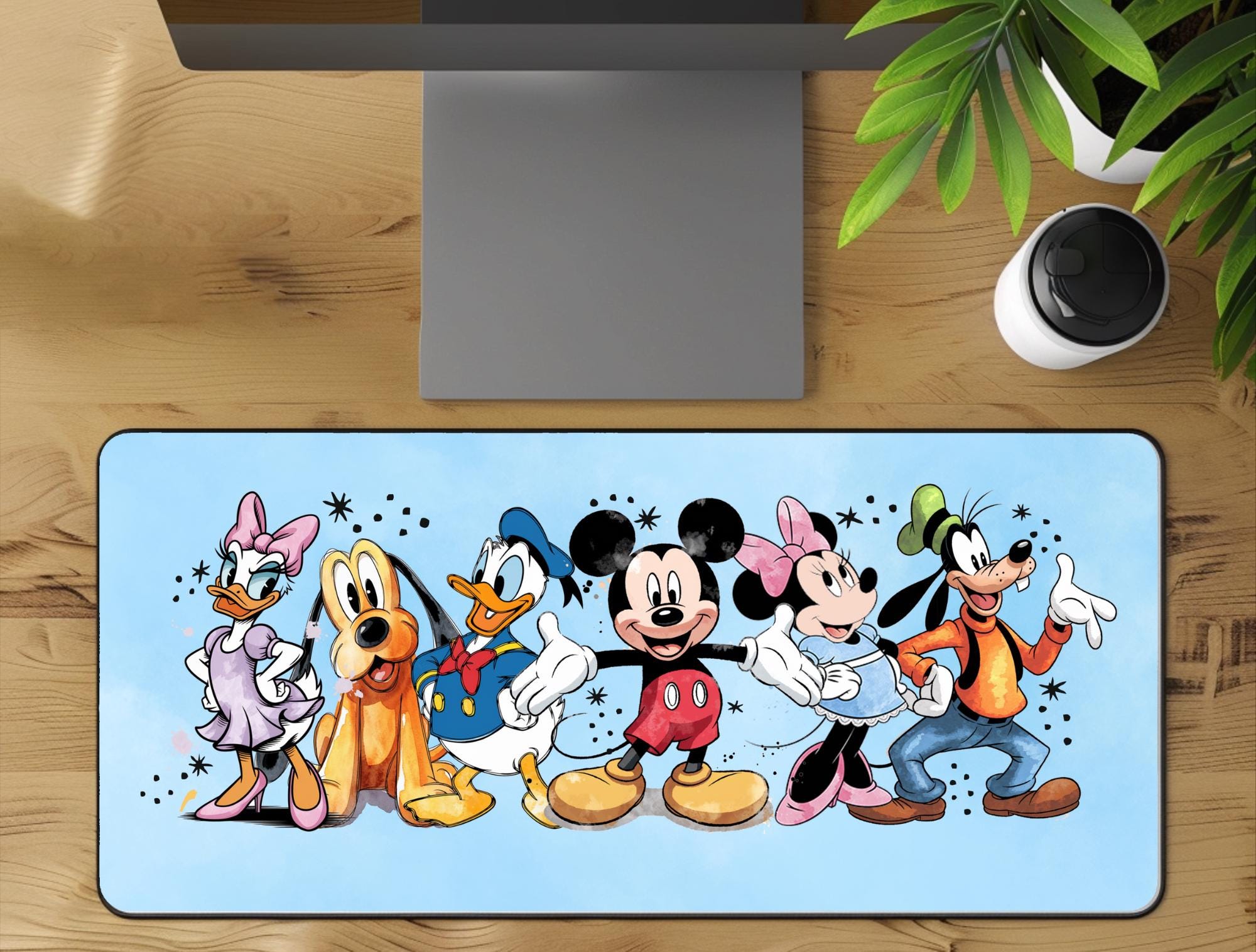 Disney Mickey Minnie Donald Desk Mat Office Decor Mouse Pad